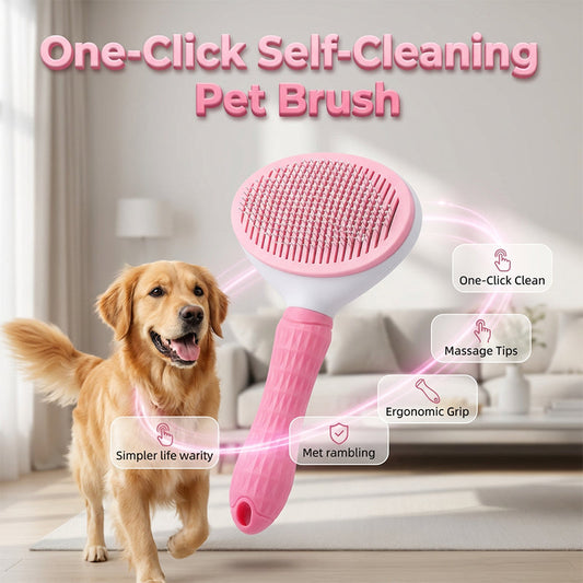 Self-Cleaning Slicker Brush for Dogs & Cats