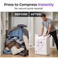 👍SpaceSaver™ Vacuum Storage Bags – Airtight, Reusable & BPA-Free 🛡️ | Save 75% Space for Clothes, Duvets & Blankets 🏠 | UK-Tested Home Organisation Solution! ♻️