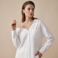 👚 Off-Shoulder Button-Down – Asymmetrical Allure ✨