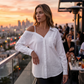👚 Off-Shoulder Button-Down – Asymmetrical Allure ✨