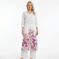 👗🌸Two-piece set consisting of a long printed shirt for women and wide-leg pants