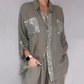 🔥Hot Sale 50% OFF🔥Women's Sequin Shirt & Wide-Leg Pants Set