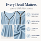 New Arrival✨🌸 V-Neck Zip Dress with Half Sleeves – Lightweight Drape for Effortless Everyday Elegance