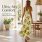 🌻 Women's Sunflower V-Neck Maxi Dress – Lightweight, Flowy & Perfect For Sunny Days ✨