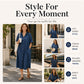 ✨Loose-Fit Denim Dress with Button Placket – Timeless Wardrobe Staple for Weekends or Travel 🍃