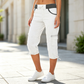 🌺Summer Hot Sale 50% OFF💐Women's High-Waist Cargo Capri Pants