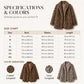 Women’s Stylish Leopard Print Faux Fur Coat