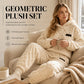 🍂 Embossed Geometric Plush Set – Timeless Comfort & Effortless Style For Every Occasion