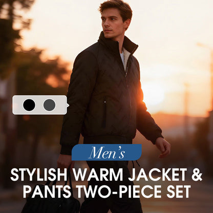 ⏰ 50% discount on season change - quality at half price!✨❄️ Men's Stylish Warm Jacket & Pants Two-Piece Set
