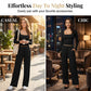 💫 Flattering Square Neck, Effortless Two-Piece Style | Women's Wide-Leg Set