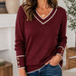 ✨ Easy Everyday Comfort | Women's Relaxed Button-Front Long-Sleeve Blouse