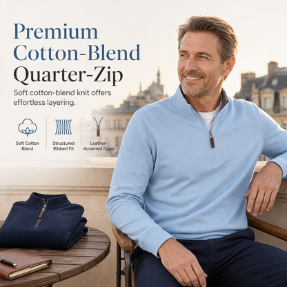 ✨Men's Quarter Zip Stand Collar Pullover Cotton Blend Long Sleeve Sweatshirt✨𝘉𝘶𝘺 𝘢𝘯𝘺 2 𝘢𝘯𝘥 𝘨𝘦𝘵 𝘢𝘯 𝘦𝘹𝘵𝘳𝘢 8% 𝘥𝘪𝘴𝘤𝘰𝘶𝘯𝘵