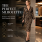 🐆 Lace V-Neck, Curve-Flattering Ruched Fit | Women's Leopard Midi Dress