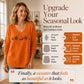 🎃 Playful Seasonal Style | Women’s Pumpkin Print V-Neck Long-Sleeve Top