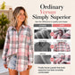 ✨ Timeless Plaid Layering | Women’s Mid-Length Plaid Shirt Jacket