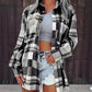 ✨ Timeless Plaid Layering | Women’s Mid-Length Plaid Shirt Jacket