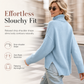 🧶 Relaxed Ribbed Fit, Easy Side-Slit Style | Women's Turtleneck Sweater