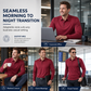 🌬️Breathable Comfort, All-Day Freshness🧶 Men's Long Sleeve Collared Knit T-Shirt – Breathable Knit & Skin-Friendly Fabric | Perfect for All-Day Office & Leisure, Keeps You Cool & Dry ✨
