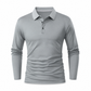 🌬️Breathable Comfort, All-Day Freshness🧶 Men's Long Sleeve Collared Knit T-Shirt – Breathable Knit & Skin-Friendly Fabric | Perfect for All-Day Office & Leisure, Keeps You Cool & Dry ✨