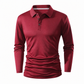 🌬️Breathable Comfort, All-Day Freshness🧶 Men's Long Sleeve Collared Knit T-Shirt – Breathable Knit & Skin-Friendly Fabric | Perfect for All-Day Office & Leisure, Keeps You Cool & Dry ✨