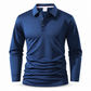 🌬️Breathable Comfort, All-Day Freshness🧶 Men's Long Sleeve Collared Knit T-Shirt – Breathable Knit & Skin-Friendly Fabric | Perfect for All-Day Office & Leisure, Keeps You Cool & Dry ✨