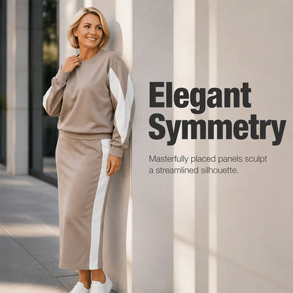 🖤Black Friday Sale:50% OFF🖤 ✨ Polished Two-Piece Style | Women’s Color-Block Knit Set