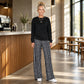 Women's Casual Crewneck Top & Printed Pants Set