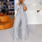 👖 Women's Striped Longline Shirt & Wide-Leg Pants Set – Effortless Style in One Set ✨
