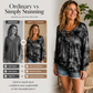 🌸Hot Sale 50% OFF💖Women's Tie-Dye Printed Lace-Up V-Neck Top
