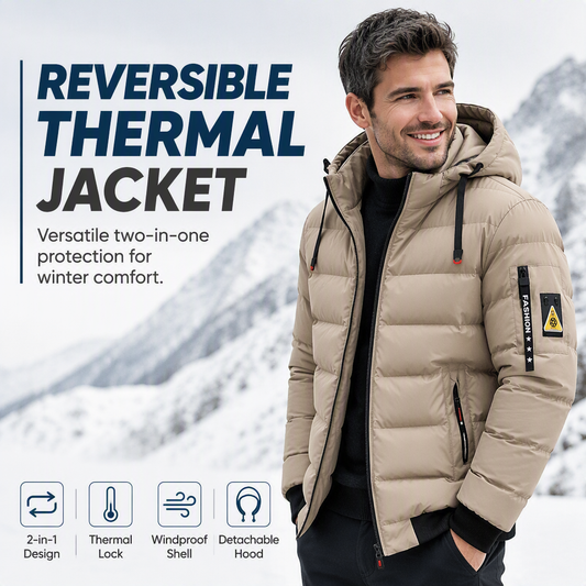 Hot Sale 50% OFF🔥Men's Hooded Reversible Warm Coat