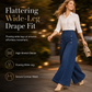 ⏰ 50% discount on season change - quality at half price!✨High Waisted Wide Leg Stretch Denim Jeans with Decorative Buttons