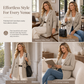 💖Black Friday Mega Deal – 50% off!💖🧵 Women's Double-Breasted Ribbed Knit Cardigan with Pockets and Notched Lapel