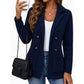 💖Black Friday Mega Deal – 50% off!💖🧵 Women's Double-Breasted Ribbed Knit Cardigan with Pockets and Notched Lapel
