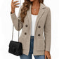 💖Black Friday Mega Deal – 50% off!💖🧵 Women's Double-Breasted Ribbed Knit Cardigan with Pockets and Notched Lapel