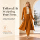 ⏰ 50% discount on season change - quality at half price!✨Women's Elegant Autumn 2 Piece Outfit Set with Retro Long Sleeve Coat and Simple Trousers