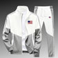🖤Black Friday Sale:50% OFF🖤 🏃‍♀️Men's Colorblock Zip-Up Jacket & Drawstring Pants Set