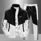 🖤Black Friday Sale:50% OFF🖤 🏃‍♀️Men's Colorblock Zip-Up Jacket & Drawstring Pants Set