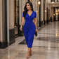 🌸Hot Sale 50% OFF💖Women's Elegant V-Neck Ruffle Wrap Dress