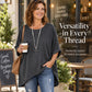 Women's Loose Batwing Sleeve Asymmetrical Top