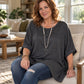Women's Loose Batwing Sleeve Asymmetrical Top