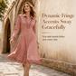 🌸Hot Sale 50% OFF💖Women's Vintage Long Sleeve Fringe Dress