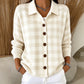 Women's Plaid Button-Down Knit Sweater