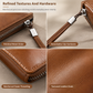 ✨Structured Everyday Clutch Wallet – Rigid Zip, Flat Banknotes, Multi-Compartment, Scratch-Resistant