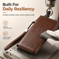 ✨Structured Everyday Clutch Wallet – Rigid Zip, Flat Banknotes, Multi-Compartment, Scratch-Resistant