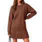 🌸Hot Sale 50% OFF👗 Women's Scallop Hem Sweater and Pleated Skirt Set