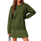 🌸Hot Sale 50% OFF👗 Women's Scallop Hem Sweater and Pleated Skirt Set