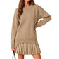 🌸Hot Sale 50% OFF👗 Women's Scallop Hem Sweater and Pleated Skirt Set