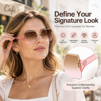 🕶️Women's Fashion Frameless Square Sunglasses