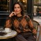⏰ Last Day of Sale – 50% OFF ✨Women's Comfortable Knitted Sweater with Retro Argyle Pattern
