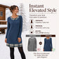 🏆 Hot Sale - 50% OFF ✨Women's Casual Plaid Patchwork Knit Dress